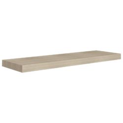 Flytende vegghyller 2 stk eik 80×23,5×3,8 cm MDF