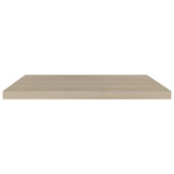 Flytende vegghyller 2 stk eik 80×23,5×3,8 cm MDF