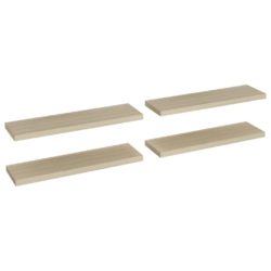 Flytende vegghyller 4 stk eik 90×23,5×3,8 cm MDF