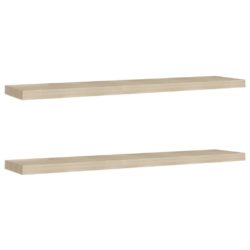 Flytende vegghyller 2 stk eik 120×23,5×3,8 cm MDF