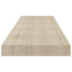 Flytende vegghyller 2 stk eik 120×23,5×3,8 cm MDF