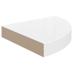 Flytende vegghyller 2 stk hvit 25x25x3,8 cm MDF