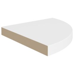 Flytende vegghyller 4 stk hvit 35x35x3,8 cm MDF