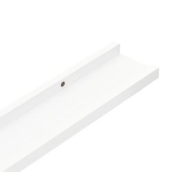 Flytende vegghyller 2 stk hvit 60x9x3 cm MDF