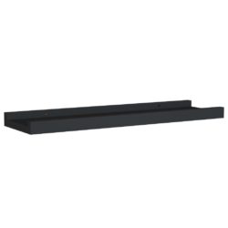 Flytende vegghyller 2 stk svart 40x9x3 cm MDF