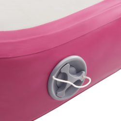 Oppblåsbar gymnastikkmatte med pumpe 60x100x10 cm PVC rosa