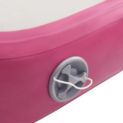 Oppblåsbar gymnastikkmatte med pumpe 500x100x15 cm PVC rosa