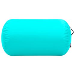 Oppblåsbar gymnastikkrull med pumpe 100×60 cm PVC grønn