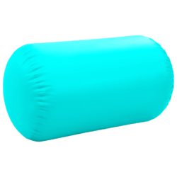 Oppblåsbar gymnastikkrull med pumpe 100×60 cm PVC grønn