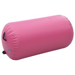 Oppblåsbar gymnastikkrull med pumpe 120×75 cm PVC rosa