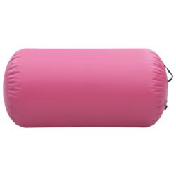 Oppblåsbar gymnastikkrull med pumpe 120×75 cm PVC rosa