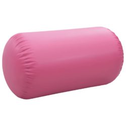 Oppblåsbar gymnastikkrull med pumpe 120×75 cm PVC rosa