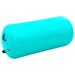 Oppblåsbar gymnastikkrull med pumpe 120×75 cm PVC grønn