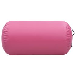 Oppblåsbar gymnastikkrull med pumpe 120×90 cm PVC rosa