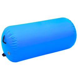 Oppblåsbar gymnastikkrull med pumpe 120×90 cm PVC blå