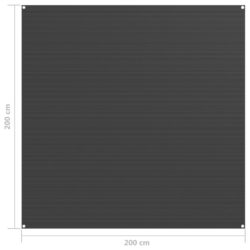 Teltteppe 200×200 cm antrasitt