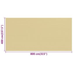 Teltteppe beige 400×800 cm HDPE