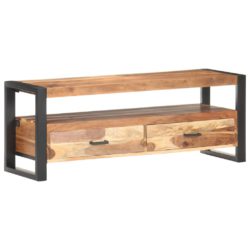 TV-benk 120x35x45 cm heltre med honningfinish