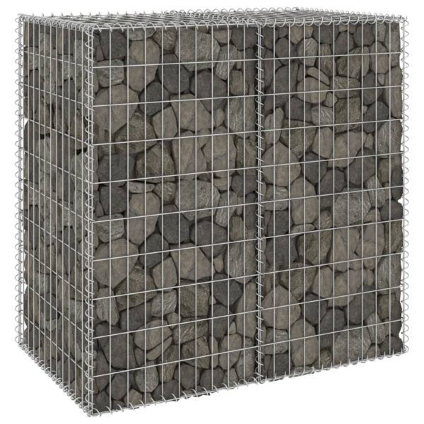 Gabion med dekker galvanisert stål 100x60x100 cm