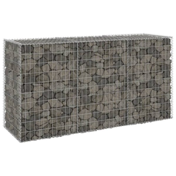 Gabion med dekker galvanisert stål 200x60x100 cm