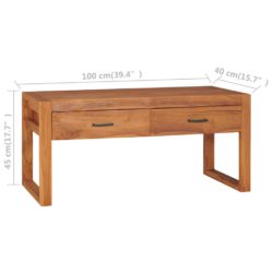 TV-benk 100x40x45 cm teak