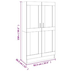 Bokhylle sonoma eik 82,5×30,5×150 cm konstruert tre