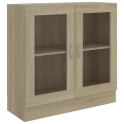 Vitrine sonoma eik 82,5×30,5×80 cm konstruert tre