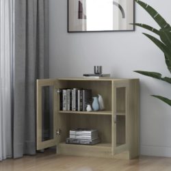 Vitrine sonoma eik 82,5×30,5×80 cm konstruert tre