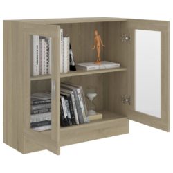 Vitrine sonoma eik 82,5×30,5×80 cm konstruert tre