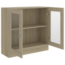 Vitrine sonoma eik 82,5×30,5×80 cm konstruert tre