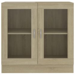 Vitrine sonoma eik 82,5×30,5×80 cm konstruert tre