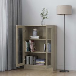 Vitrine sonoma eik 82,5×30,5×115 cm konstruert tre