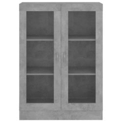 Vitrine betonggrå 82,5×30,5×115 cm konstruert tre