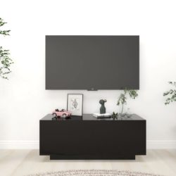 TV-benk svart 100x35x40 cm konstruert tre