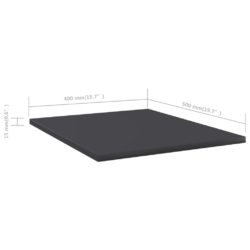 Hylleplater 8 stk grå 40x50x1,5 cm konstruert tre