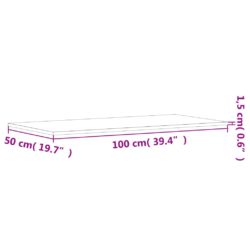 Hylleplater 4 stk betonggrå 100x50x1,5 cm konstruert tre