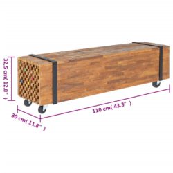 TV-benk 110x30x32,5 cm heltre teak