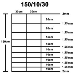 Hagegjerde galvanisert stål 50×1,5 m sølv