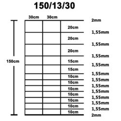 Hagegjerde galvanisert stål 50×1,5 m sølv