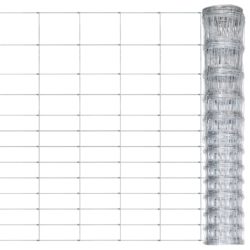 Hagegjerde galvanisert stål 50×1,5 m sølv