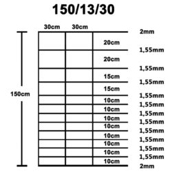 Hagegjerde galvanisert stål 50×1,5 m sølv