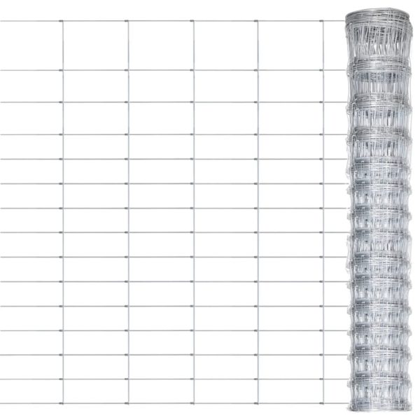 Hagegjerde galvanisert stål 50×1,6 m sølv