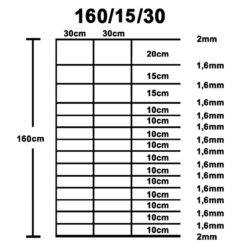 Hagegjerde galvanisert stål 50×1,6 m sølv