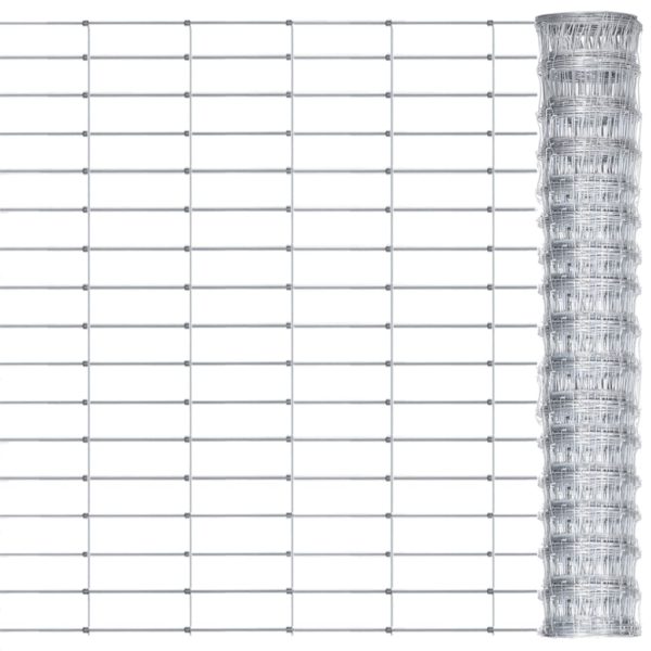 Hagegjerde galvanisert stål 50×0,8 m sølv