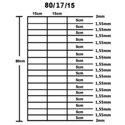 Hagegjerde galvanisert stål 50×0,8 m sølv