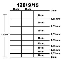 Hagegjerde galvanisert stål 50×1,2 m sølv