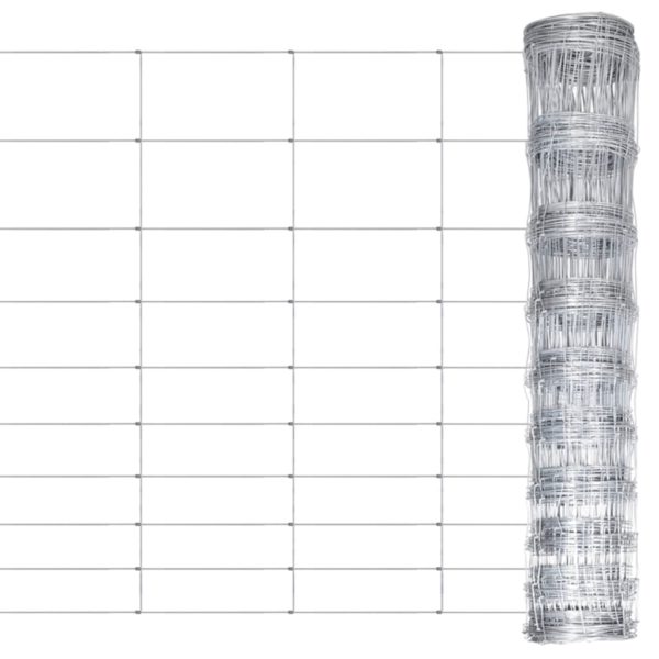 Hagegjerde galvanisert stål 50×1,2 m sølv