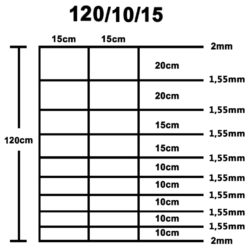 Hagegjerde galvanisert stål 50×1,2 m sølv