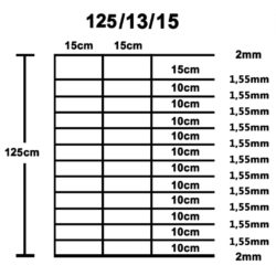 Hagegjerde galvanisert stål 50×1,25 m sølv