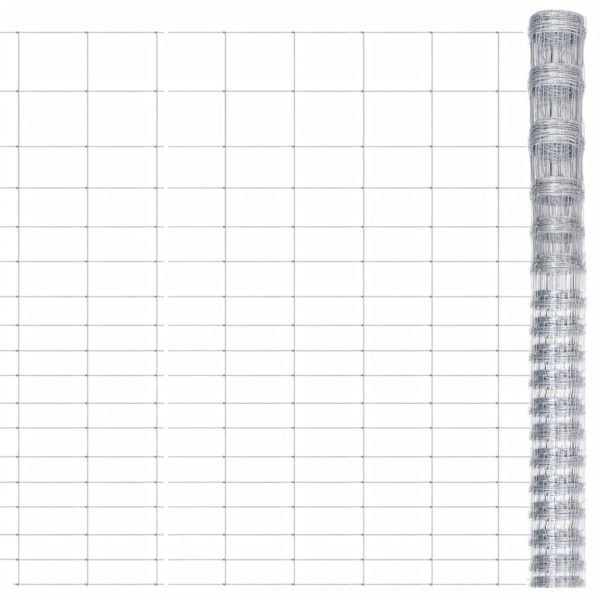 Hagegjerde galvanisert stål 50×1,25 m sølv